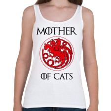 PRINTFASHION Mother of Cats - Női atléta - Fehér női trikó