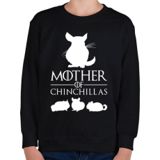 PRINTFASHION Mother of Chinchillas - Gyerek pulóver - Fekete