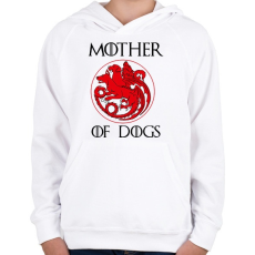 PRINTFASHION Mother of Dogs - Gyerek kapucnis pulóver - Fehér