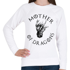 PRINTFASHION Mother of dragons - Női pulóver - Fehér