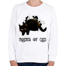 PRINTFASHION mother ofcats - Gyerek pulóver - Fehér