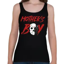 PRINTFASHION Mother's boy - Női atléta - Fekete női trikó