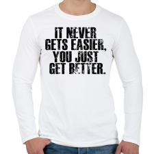 PRINTFASHION Motivation - Férfi hosszú ujjú póló - Fehér férfi póló