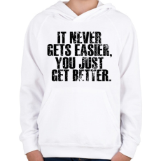 PRINTFASHION Motivation - Gyerek kapucnis pulóver - Fehér