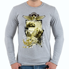 PRINTFASHION MOTOCLUB - Férfi hosszú ujjú póló - Sport szürke