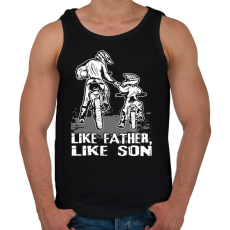 PRINTFASHION Motocross Family - Férfi atléta - Fekete