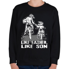 PRINTFASHION Motocross Family - Gyerek pulóver - Fekete