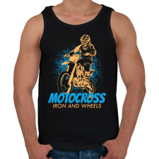 PRINTFASHION Motocross  - Férfi atléta - Fekete atléta, trikó