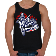 PRINTFASHION Motocross - Férfi atléta - Fekete atléta, trikó