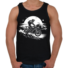 PRINTFASHION motocross - Férfi atléta - Fekete atléta, trikó