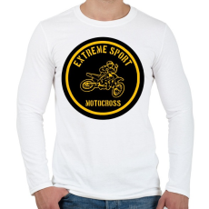 PRINTFASHION motocross - Férfi hosszú ujjú póló - Fehér