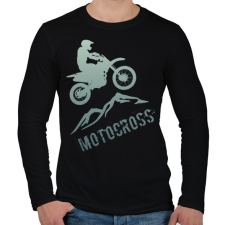 PRINTFASHION Motocross  - Férfi hosszú ujjú póló - Fekete férfi póló