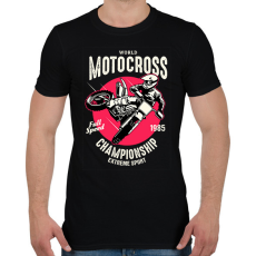 PRINTFASHION Motocross - Férfi póló - Fekete