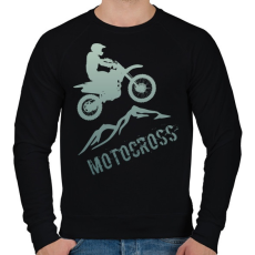 PRINTFASHION Motocross  - Férfi pulóver - Fekete
