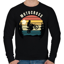 PRINTFASHION Motocross - Férfi pulóver - Fekete férfi pulóver, kardigán