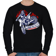 PRINTFASHION Motocross - Férfi pulóver - Fekete férfi pulóver, kardigán