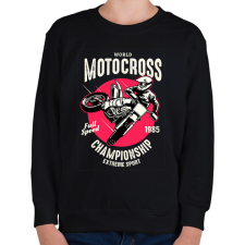 PRINTFASHION Motocross - Gyerek pulóver - Fekete gyerek pulóver, kardigán