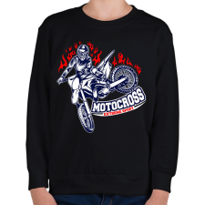 PRINTFASHION Motocross - Gyerek pulóver - Fekete gyerek pulóver, kardigán