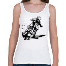 PRINTFASHION motocross - Női atléta - Fehér női trikó
