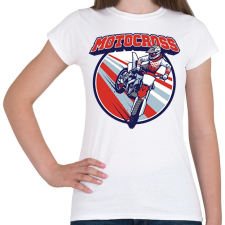 PRINTFASHION Motocross - Női póló - Fehér női póló