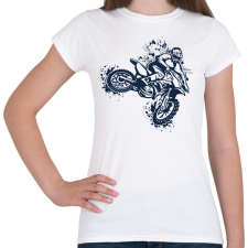 PRINTFASHION Motocross  - Női póló - Fehér női póló