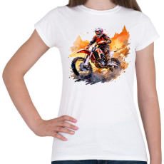 PRINTFASHION Motocross - Női póló - Fehér