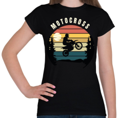 PRINTFASHION Motocross - Női póló - Fekete
