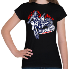 PRINTFASHION Motocross - Női póló - Fekete