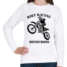 PRINTFASHION MOTOCROSS - Női pulóver - Fehér