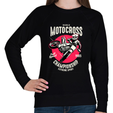 PRINTFASHION Motocross - Női pulóver - Fekete női pulóver, kardigán