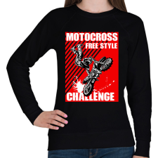PRINTFASHION Motocross - Női pulóver - Fekete női pulóver, kardigán