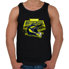 PRINTFASHION Motocross sisak - Férfi atléta - Fekete atléta, trikó