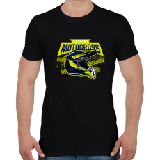 PRINTFASHION Motocross sisak - Férfi póló - Fekete