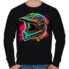 PRINTFASHION Motocross sisak - Férfi pulóver - Fekete férfi pulóver, kardigán