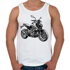 PRINTFASHION motor - Férfi atléta - Fehér atléta, trikó
