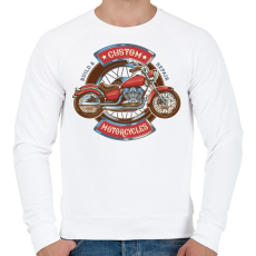 PRINTFASHION motor - Férfi pulóver - Fehér