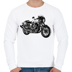 PRINTFASHION motor - Férfi pulóver - Fehér