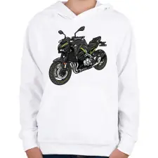 PRINTFASHION motor - Gyerek kapucnis pulóver - Fehér gyerek pulóver, kardigán