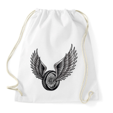 PRINTFASHION Motor kerék - Sportzsák, Tornazsák - Fehér tornazsák