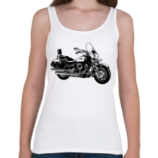 PRINTFASHION motor - Női atléta - Fehér női trikó