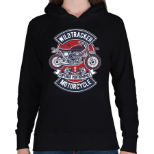 PRINTFASHION motor - Női kapucnis pulóver - Fekete női pulóver, kardigán