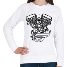 PRINTFASHION Motorblokk - Női pulóver - Fehér