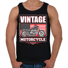 PRINTFASHION Motorcycle - Férfi atléta - Fekete