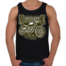PRINTFASHION Motorcycle - Férfi atléta - Fekete atléta, trikó