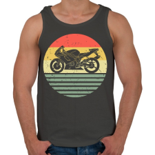 PRINTFASHION Motorcycle - Férfi atléta - Sötétszürke atléta, trikó
