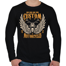 PRINTFASHION Motorcycle - Férfi hosszú ujjú póló - Fekete