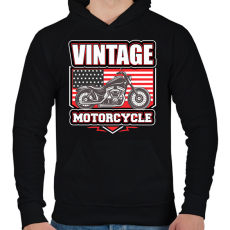 PRINTFASHION Motorcycle - Férfi kapucnis pulóver - Fekete