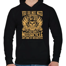 PRINTFASHION Motorcycle - Férfi kapucnis pulóver - Fekete férfi pulóver, kardigán