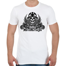 PRINTFASHION Motorcycle  - Férfi póló - Fehér férfi póló