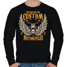 PRINTFASHION Motorcycle - Férfi pulóver - Fekete